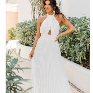 Pink Lily white maxi dress.